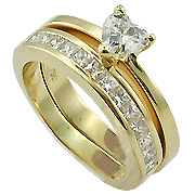 18K Yellow Gold 0.90cttw Diamond Set