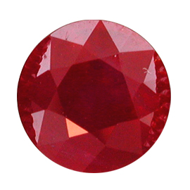 1.25 ct Round Ruby : Deep Rich Red