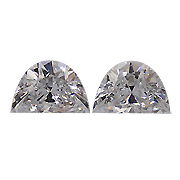 0.50 cttw F / VS2 Pair of Half Moon Natural Diamonds