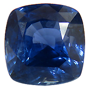 6.76 ct Fine Blue Cushion Cut Natural Blue Sapphire