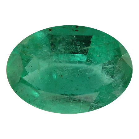 0.73 ct Rich Grass Green Oval Natural Emerald