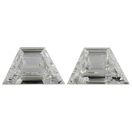 0.89 cttw Pair of Trapezoid Diamonds : F / SI1