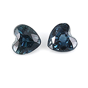 0.35 cttw Rich Darkish Blue Pair of Heart Shape Natural Blue Sapphires