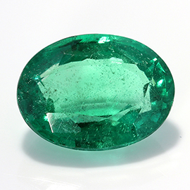 1.70 ct Grass Green Oval Natural Emerald