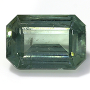 0.69 ct Green  Emerald Cut Natural Sapphire