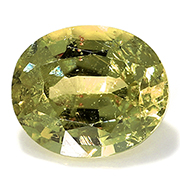 0.94 ct Yellowish Green Oval Natural Sapphire