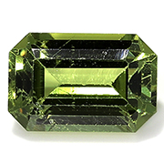 0.73 ct Olive Green Emerald Cut Natural Sapphire