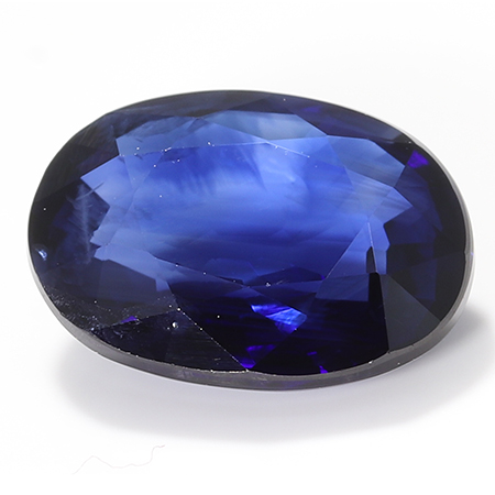 1.11 ct Oval Blue Sapphire : Darkish Blue