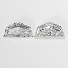 0.42 cttw Pair of Cadillac Cut Natural Diamonds : F / VS2