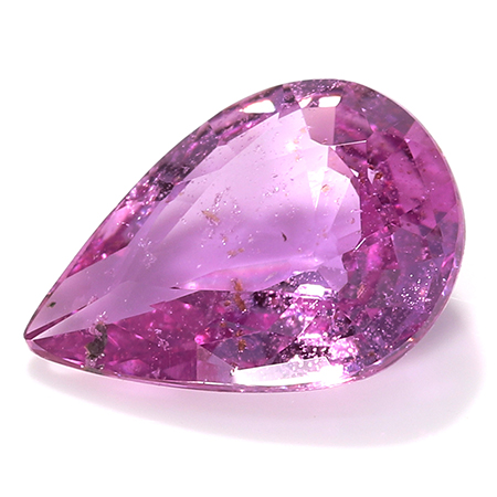 0.94 ct Pear Shape Pink Sapphire : Rich Pink