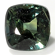 0.52 ct Bluish Green Cushion Cut Natural Green Sapphire