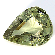 1.77 ct Brownish Green Pear Shape Natural Green Sapphire