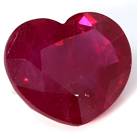 0.86 ct Rich Red Heart Shape Natural Ruby