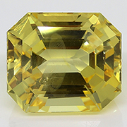 3.47 ct Fine Yellow Emerald Cut Natural Yellow Sapphire