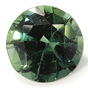 0.90 ct Bluish Green Round Natural Green Sapphire