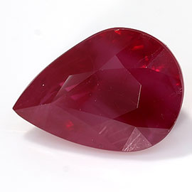 1.98 ct Rich Red Pear Shape Natural Ruby