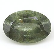 0.65 ct Olive Green Oval Natural Green Sapphire