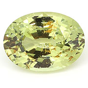 1.28 ct Yellowish Green Oval Natural Green Sapphire