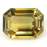 0.87 ct Olive Green Emerald Cut Natural Green Sapphire