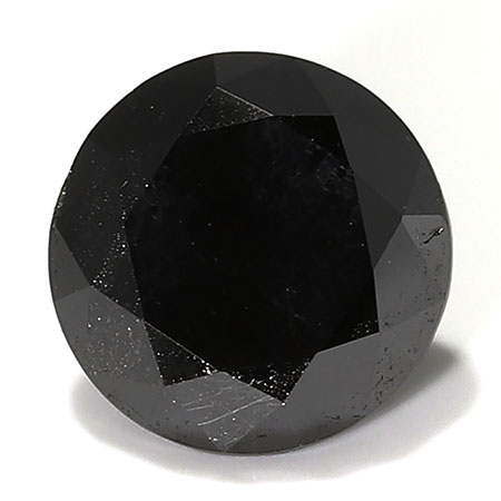 1.77 ct Round Natural Diamond : Enhanced Black Color