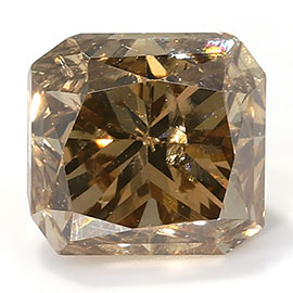 0.88 ct Radiant Diamond : Fancy Champagne / I1