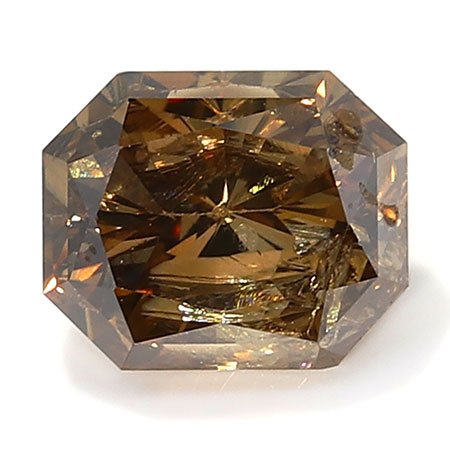 0.81 ct Radiant Diamond : Fancy Champagne / I1