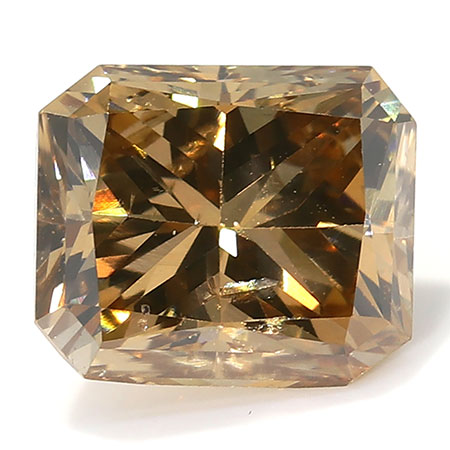 0.93 ct Radiant Diamond : Fancy Champagne / SI2