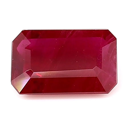 1.01 ct Rich Darkish Red Emerald Cut Natural Ruby