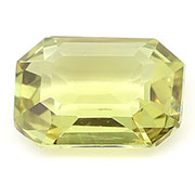 0.97 ct Brownish Green Emerald Cut Natural Green Sapphire