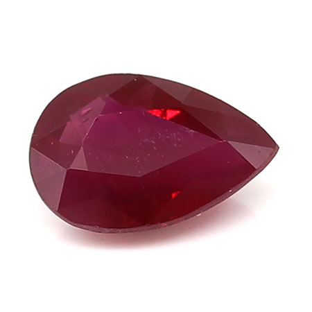 0.45 ct Pigeon Blood Red Pear Shape Natural Ruby