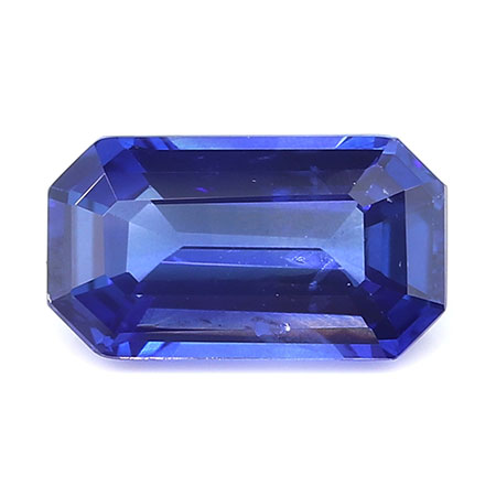 1.77 ct Rich Blue Emerald Cut Natural Blue Sapphire