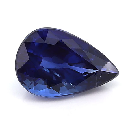 0.55 ct Pear Shape Blue Sapphire : Rich Royal Blue