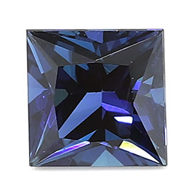 0.45 ct Rich Blue Princess Cut Natural Blue Sapphire