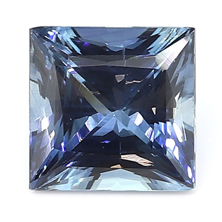 0.71 ct Cornflower Blue Princess Cut Natural Blue Sapphire