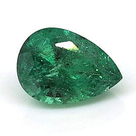 0.25 ct Deep Rich Green Pear Shape Natural Emerald