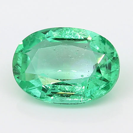 0.66 ct Fine Grass Green Oval Natural Emerald