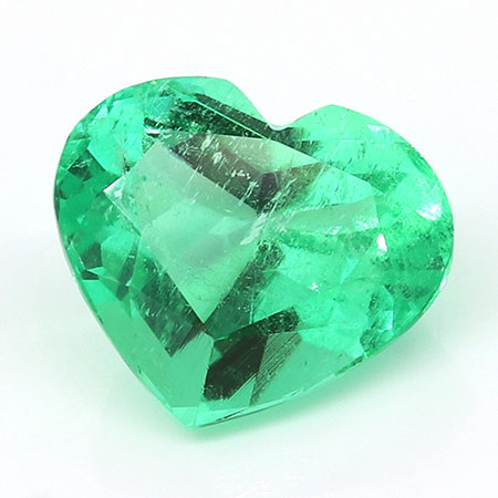 1.72 ct Heart Shape Emerald : Grass Green