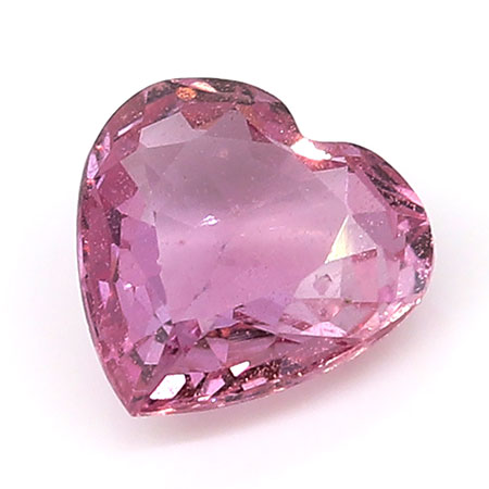 0.53 ct Heart Shape Pink Sapphire : Fine Pink