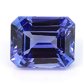 3.01 ct Emerald Cut Natural Tanzanite : Violet Blue