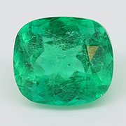 2.98 ct Intense Green Cushion Cut Natural Emerald