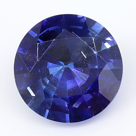 1.03 ct Round Natural Blue Sapphire : Rich Blue