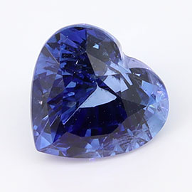 1.23 ct Heart Shape Natural Blue Sapphire : Rich Blue