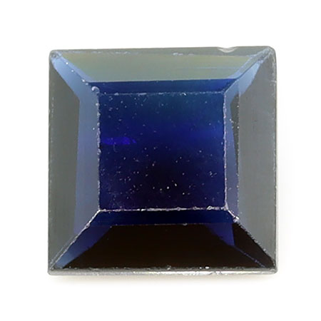 0.97 ct Princess Cut Natural Blue Sapphire : Darkish Blue