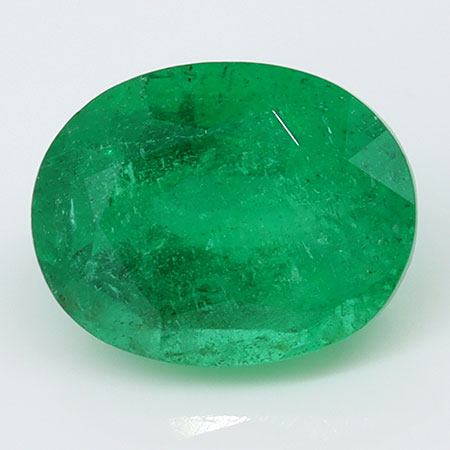 1.21 ct Oval Natural Emerald : Rich Green