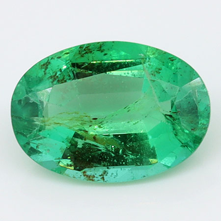 0.58 ct Oval Natural Emerald : Fine Grass Green