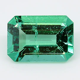 0.69 ct Emerald Cut Natural Emerald : Fine Grass Green