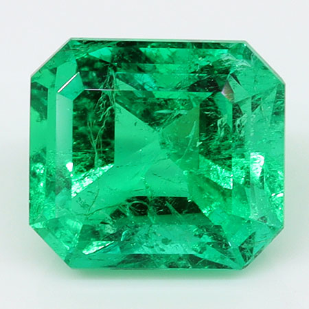 1.18 ct Emerald Cut Natural Emerald : Rich Green