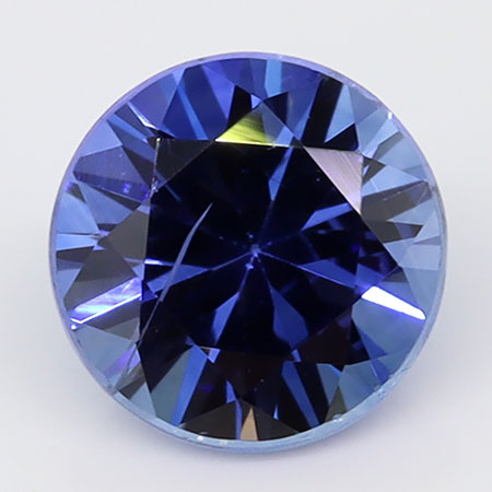 0.58 ct Round Natural Blue Sapphire : Darkish Blue