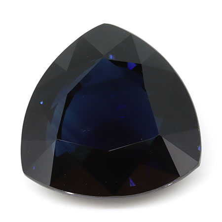 2.04 ct Trillion Natural Blue Sapphire : Darkish Blue