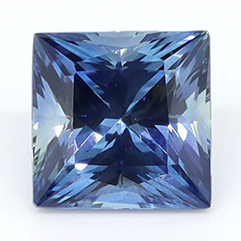 0.86 ct Princess Cut Blue Sapphire : Navy Blue